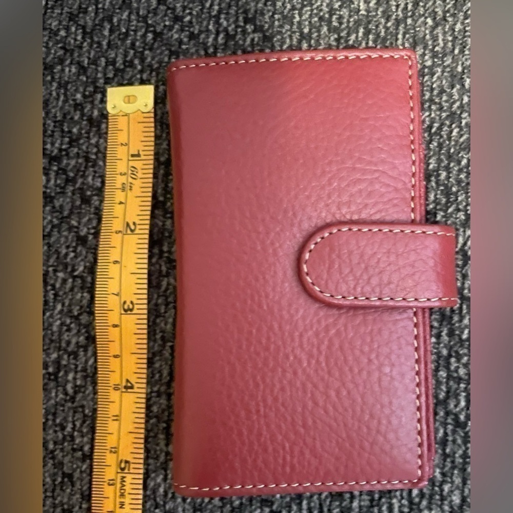 Genuine Leather Wallet Rust Burgundy with credit card slots Excellent cond.​​​ - Picture 5 of 7